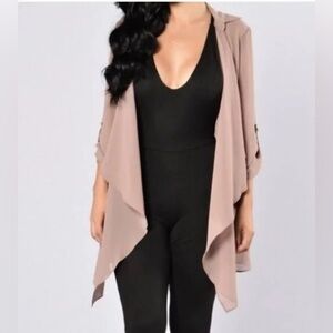 Fashion Nova Mauve Sheer Cardigan
